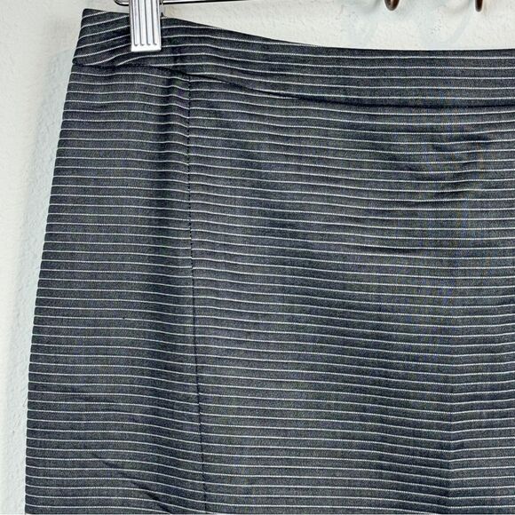 Akris Punto Grey Striped Cotton Pencil Skirt 8 - Picture 2 of 8